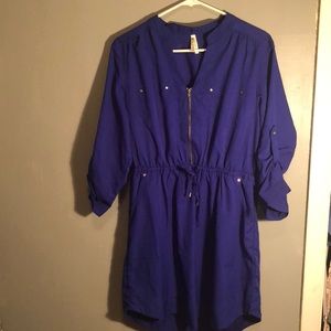 Blue Long-Sleeve Dress